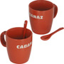 Cabanaz Tasse mit Lffel Rot (4er Set) - Bild 3