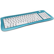 Ultra Flat-Metal USB-Hub Keyboard (Blau)